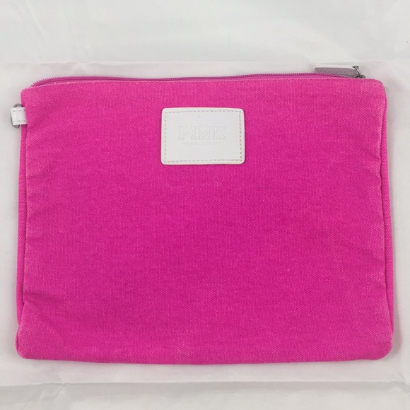 PINK Victoria's Secret Handbags - PINK VS hot pink makeup bag in EUC!